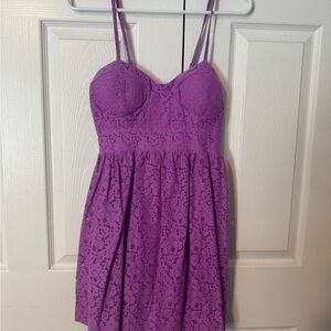 Bluenotes Purple Lace Mini Dress